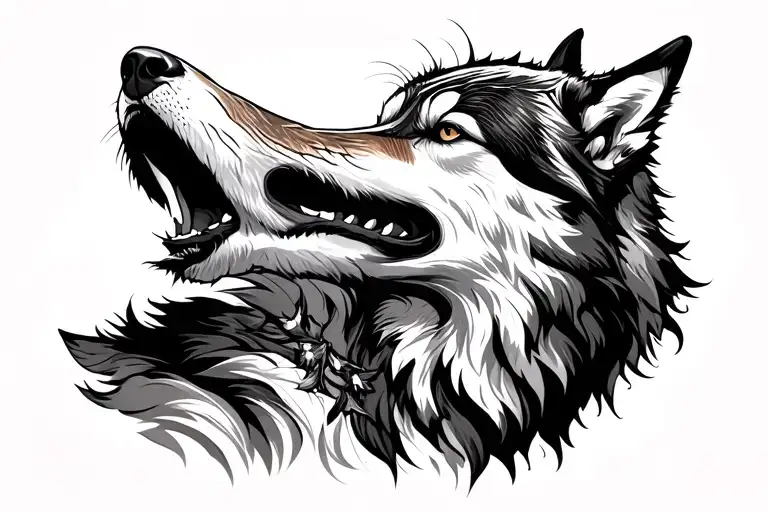 Native Wolf Howling