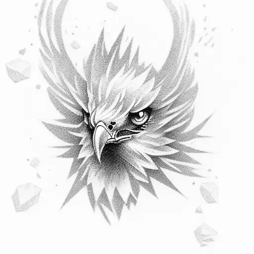 Create A Video Game-inspired Tattoo Featuring A Pixelated Eagle