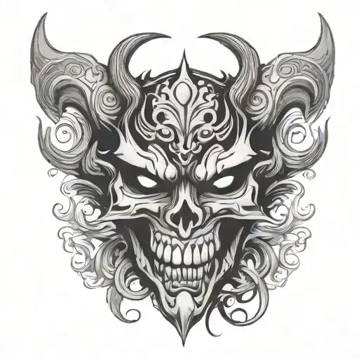 They Demon Mask Split Skull
