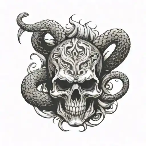 Skull And Snake Coming