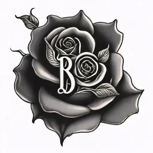 The Rose And The Heart Of Bts Logo Combined With The Young Forever Writ In