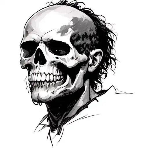 David Head With Skull Face