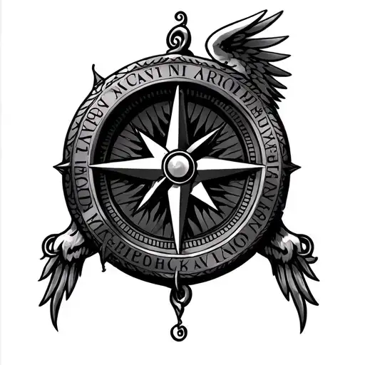 Gang Tattoo East Block Criminals Compass And Angel