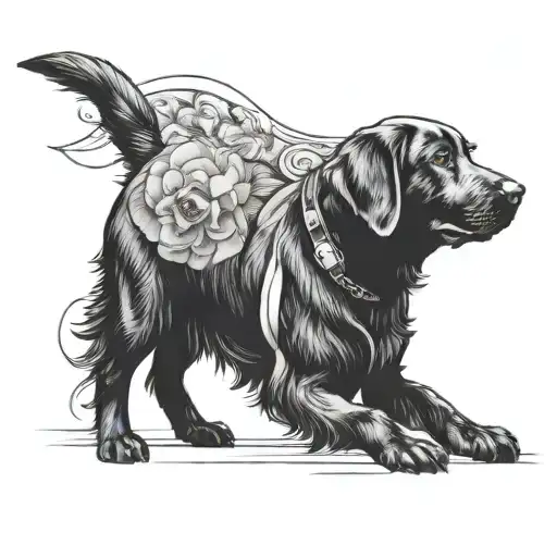 Little Girl Black Lab