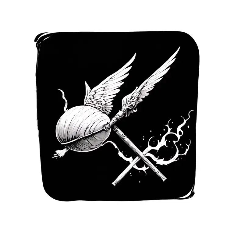 Harry Potter Snitch Flying Magic Stick Crossed