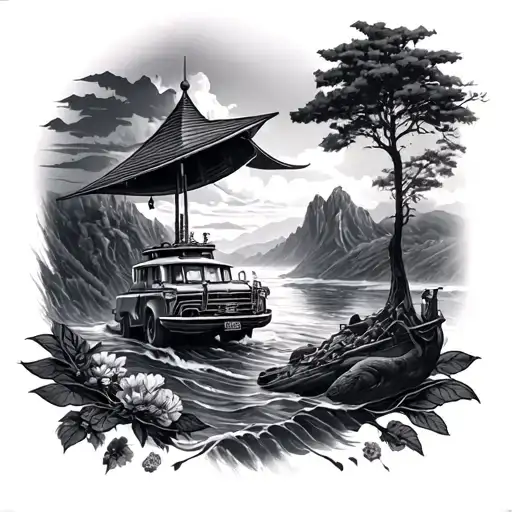 Travel Tattoo Sleeve