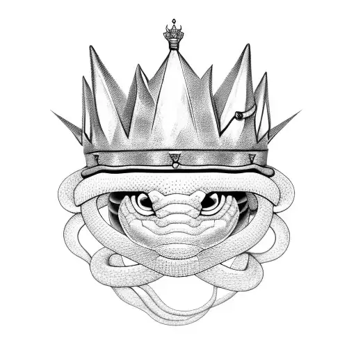 Snake With A Crown On Its Head