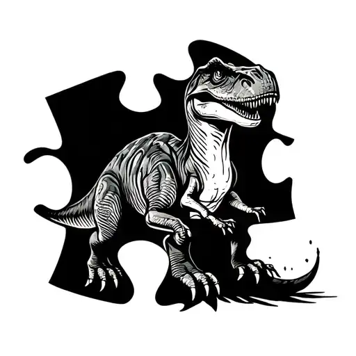 Dinosaur Autism Inspired Puzzle Pieces