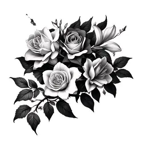 Lilies Roses Daffodil Family Tree Intertwined