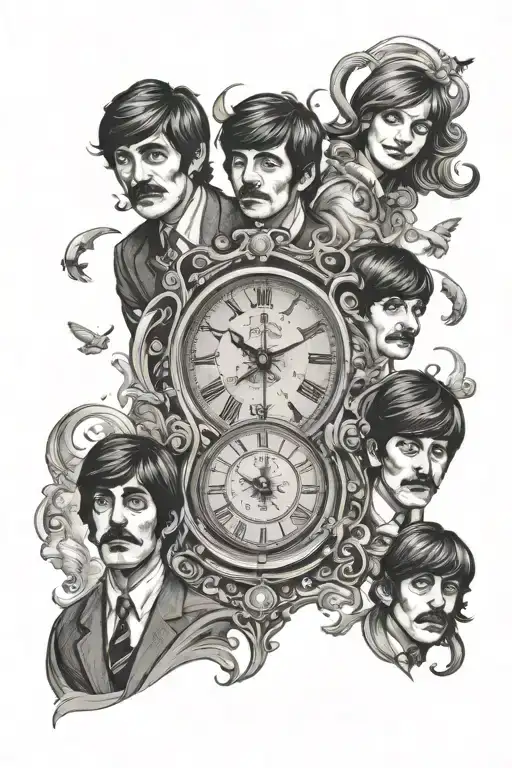 Beatles Sand Clock Family