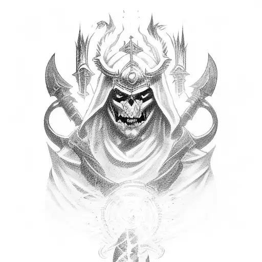 Warrior And A Mage Fight The Lord Of Darkness