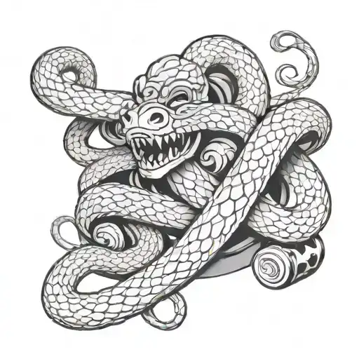 Make A Tatoo That Has Something To Do With Gambling Money Snakes