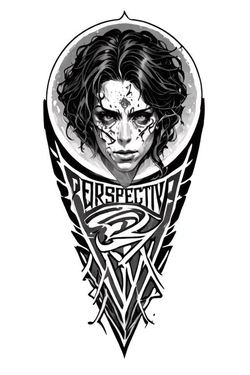 Pheniox With Shaded Background And The Word Perspective Going Down The Side Of It