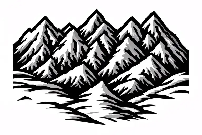 Mountain Range Wrist Band