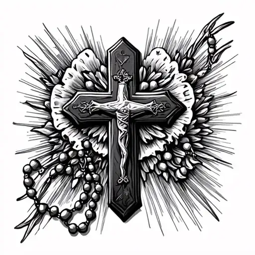 Cross Of Christ Plus Rosary