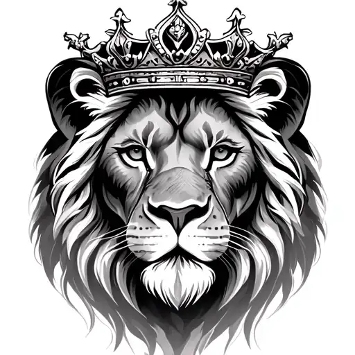 Lion Face With Crown