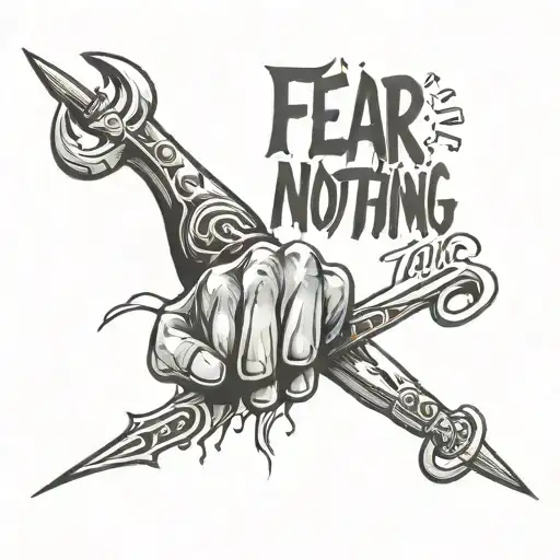 Inner Bicep That Says Fear Nothing