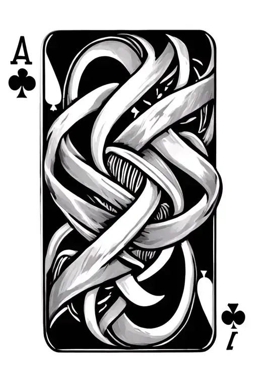 Ace Of Spades Card Intertwined