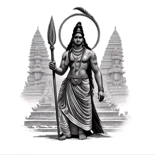 Tamizh Warrior With Thanjavur Periya Kovil