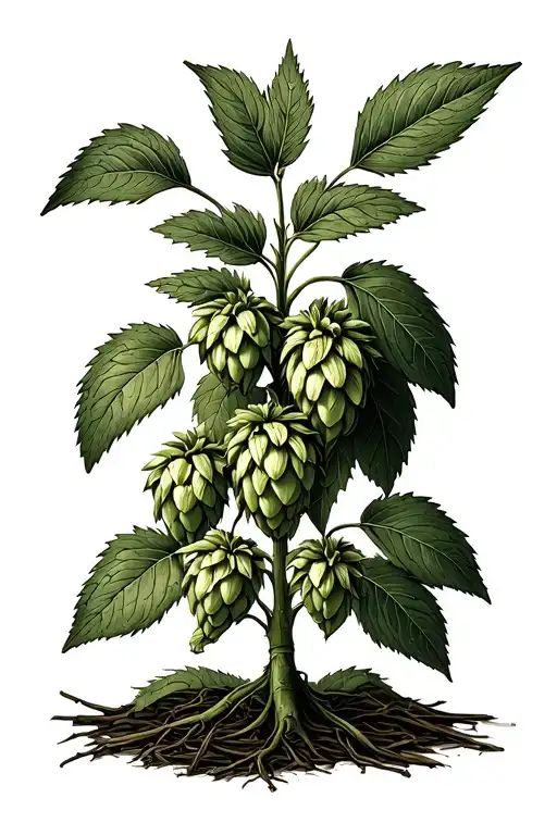 Hop Plant Growing