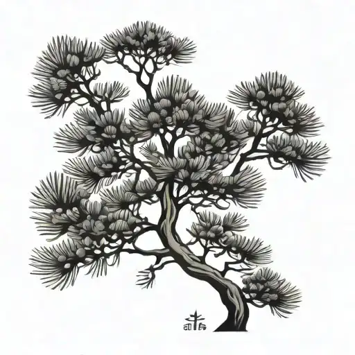 Minimalist Pine Tree Lines