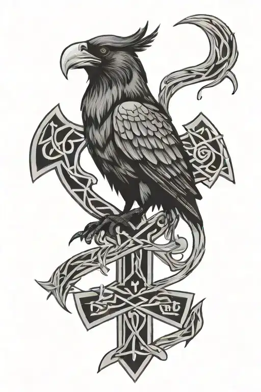 Viking Runes Raven Valhalla