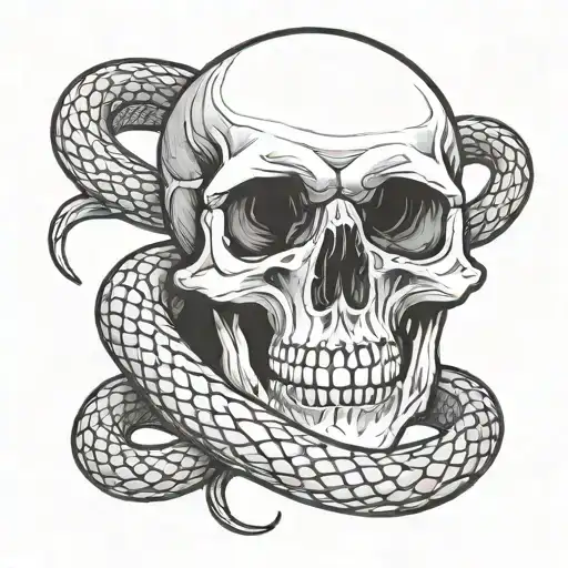 Skull And Snake