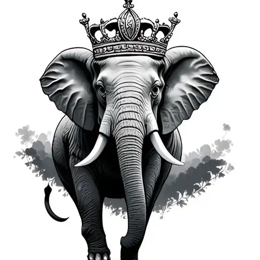Elephant With Crown