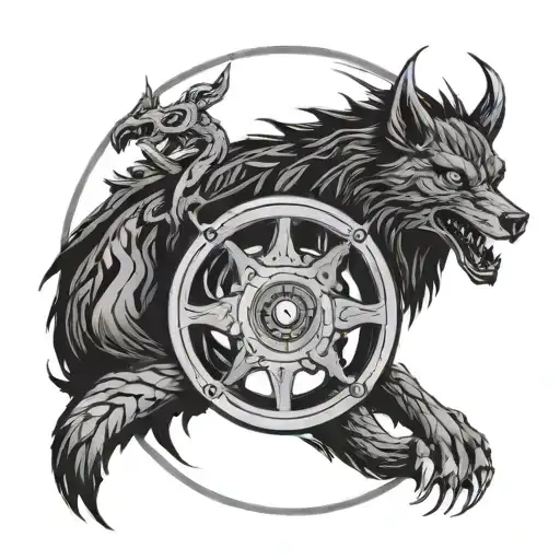 Wolf Dragon Steering Wheel