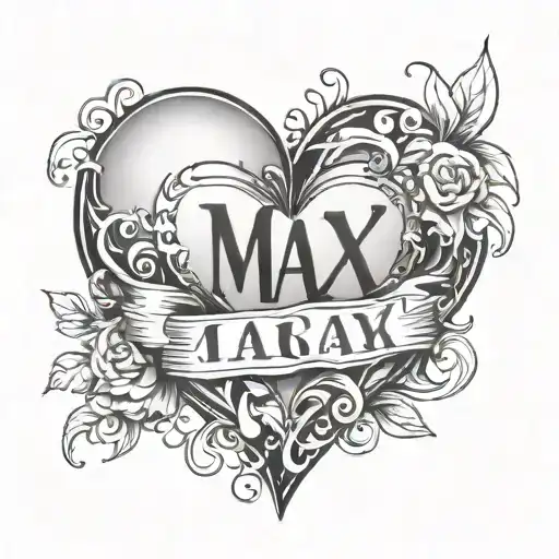 Heart With The Word Max