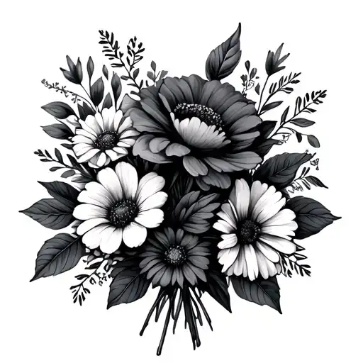 August February And May Birth Flower Bouquet