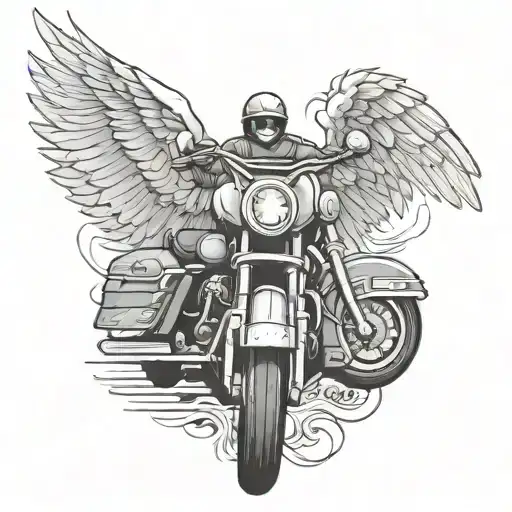 Road Harley Davidson Angel Wings