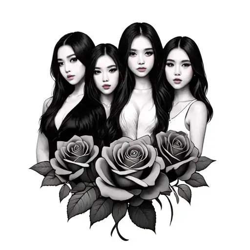 Blackpink Kpop Group Rose