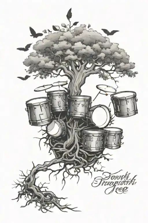 Strength Family Tree Keep Rising Drums Heart