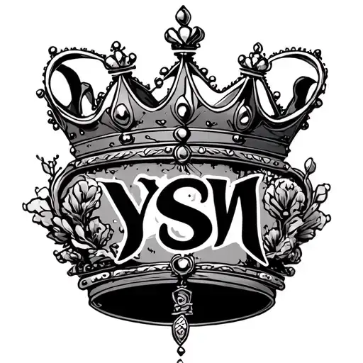 Ysm Initials With A Queen Crown