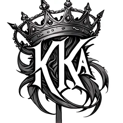 Kja Initials With A Crown