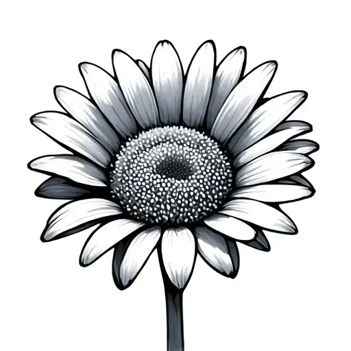 Fine Line Daisy With Stem