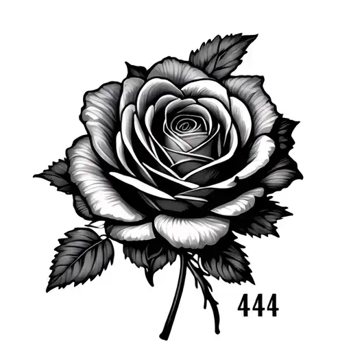 Fine Line Rose And Cosmos Flower Bouquet With 444 Underneath