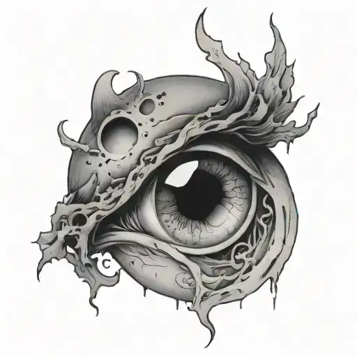 Moon Inside Of Eyeball