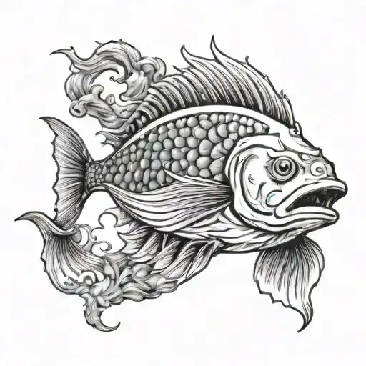 Sea Fish God Holding