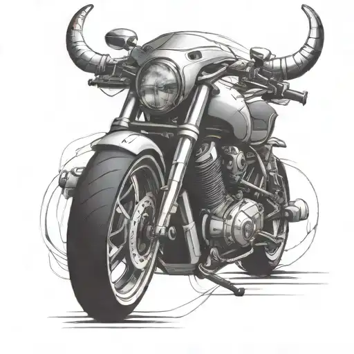 Create A Taurus Zodiac Symbol With A Motorcycle Twist