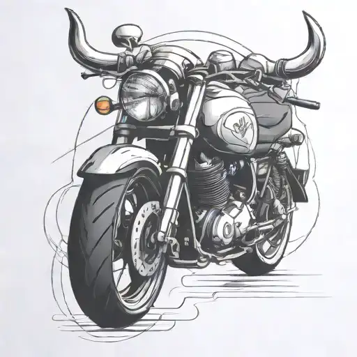 Create A Taurus Zodiac Symbol With A Motorcycle Twist