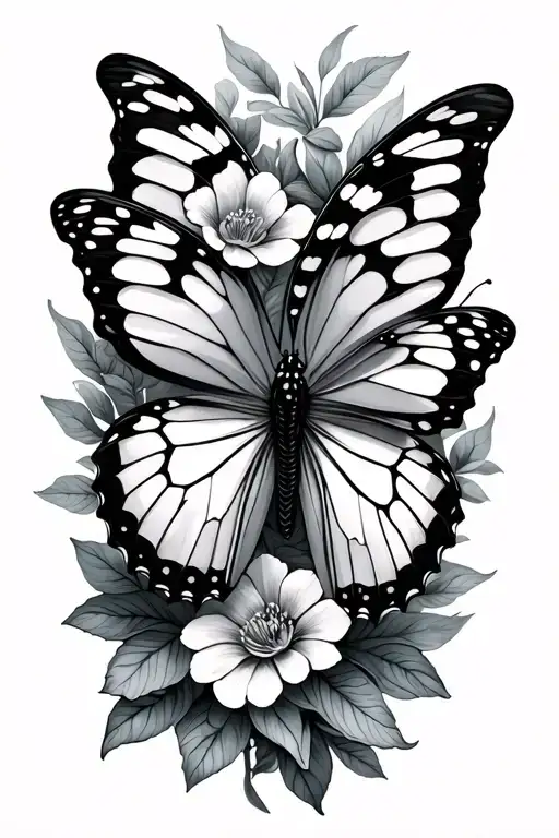 Floral With Butterfly
