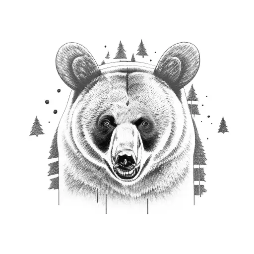 A Pharmacist Holding A Hockey Stick With A Black Bear In The Background