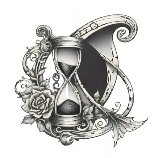 Broken Hourglass With Scythe