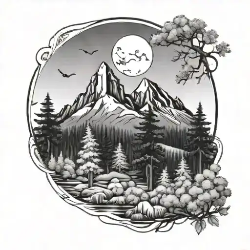 Forest And Mountains