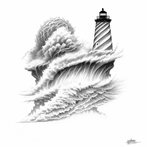Storm Sea Lighthouse Tornado Dead Dan Seagrave