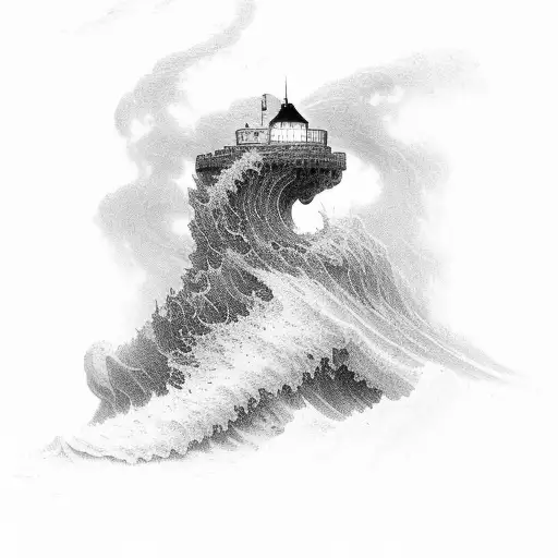 Storm Sea Lighthouse Death Gustave Dore