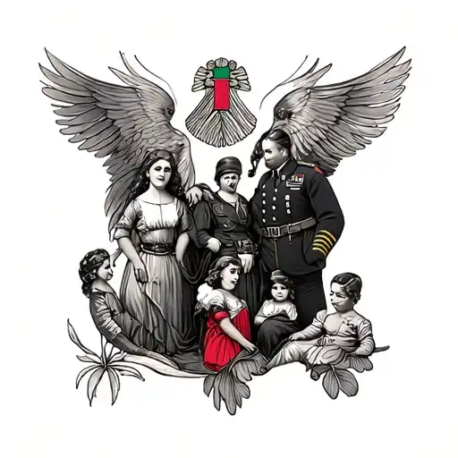 Italian Family With Military Descendant
