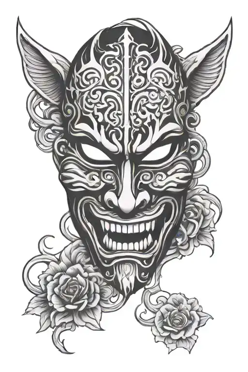 Mask Scary Japan Mask Split In Half